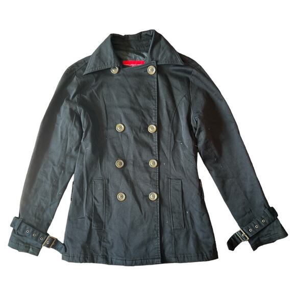 Ems Black Collared Long Sleeve Coat, S - Picture 2 of 5